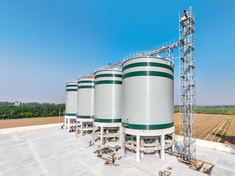 3500t cement cone bottom insulation silo